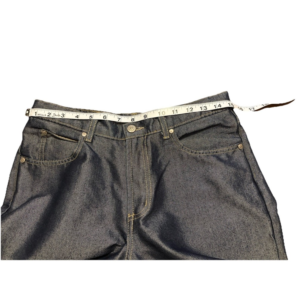Paris Blues Vintage Women's Size 7 Metallic Sheen Bootcut Denim Pants Real Y2K - Picture 10 of 10